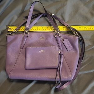Purple Coach Bag with Wallet
